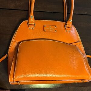 Barely used, Kate Spade orange bag.  Unique find!